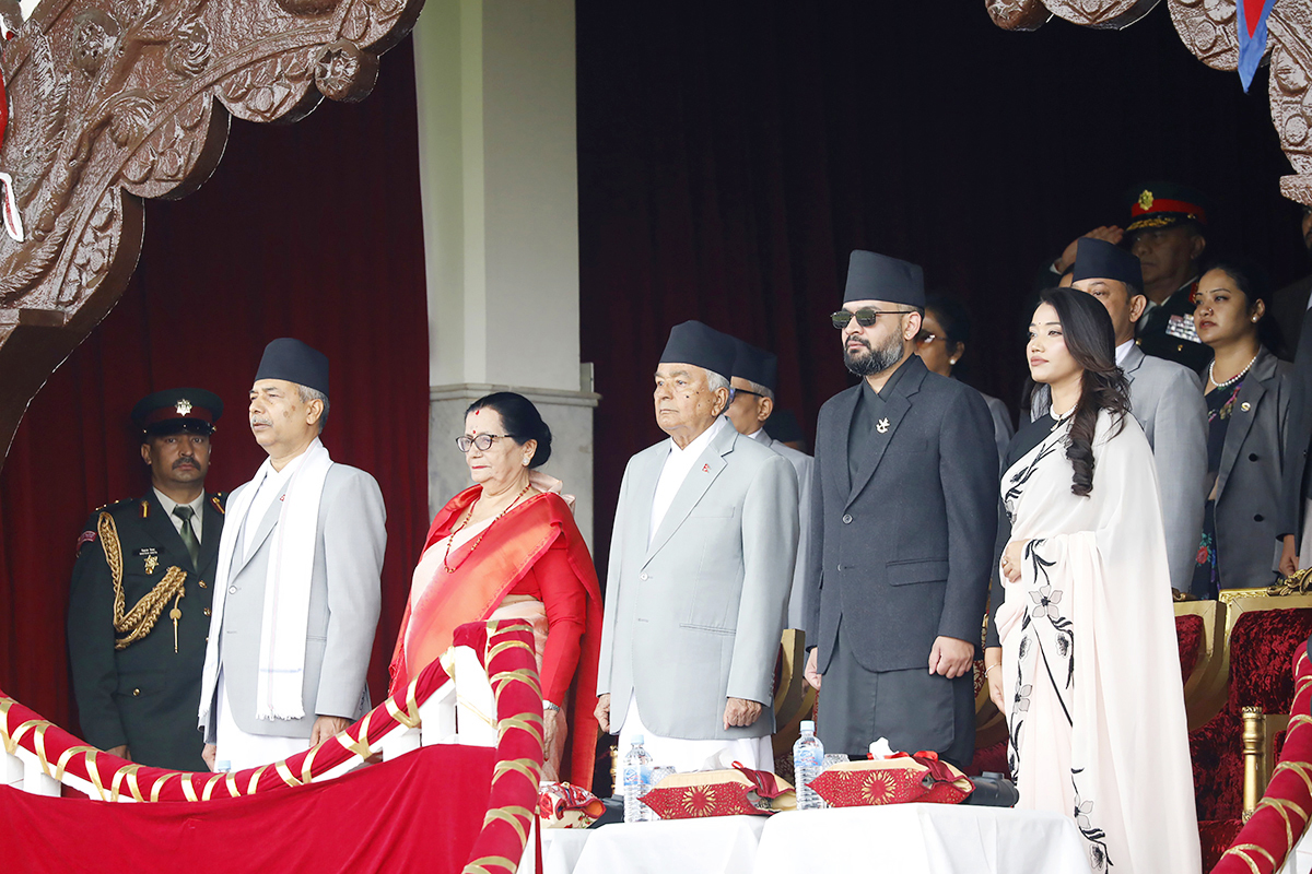 President Paudel attends Republic Day ceremony in Tundikhel, Kathmandu