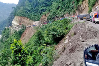 600 Containers Stranded at Nepal-China Border Due to Landslide Blockage