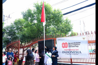 Flag hoisting ceremony held to mark 80th Independence Day of Indonesia in Kathmandu