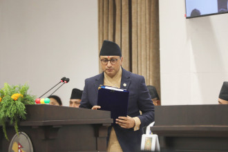 Finance minister tables annual budget, presents Finance Bill, 2083 at HoR