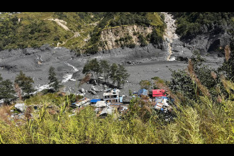 Nepali Army rescues people stranded after Budhigandaki flood