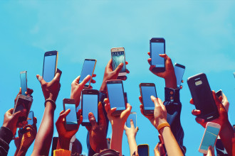The Smartphone and The Party Flag