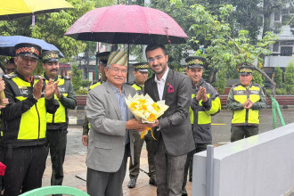 Lalitpur Mayor Maharjan inaugurates park built by Embark College