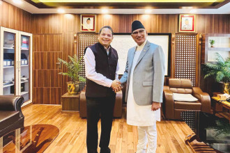 BJP leader Chauthaiwale calls on Finance Minister Paudel