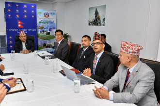 FM Khanal Visits Nepali Consulate General in New York