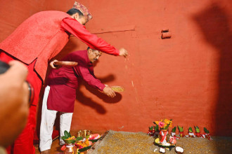 Ghatasthapana performed at Hanumandhoka Durbar as Durga Paksha begins