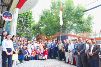 Flag-hoisting held to mark Indonesia's 81st Independence Day in Kathmandu