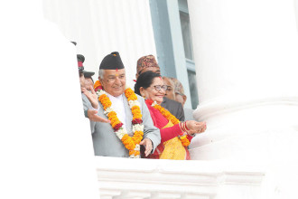 President Paudel observes Indrajatra cultural festival