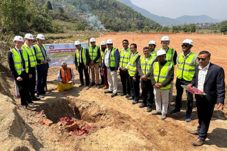 NEA, German partners break ground on Lekhnath-Damauli 220 kV Transmission Line Project