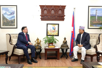 Mongolia's former PM Zandanshatar meets FM Khanal to strengthen ties