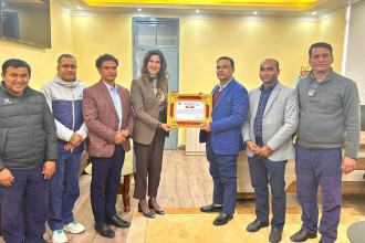 NAIMA hands over emergency assistance to DoTM, Kathmandu Valley Traffic Police Office