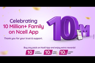 Ncell app surpasses 10 million downloads, launches 10‑day celebration