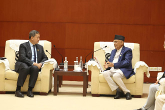 PM Oli, his Cambodian counterpart Manet hold meeting