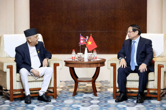 PM Oli, his Vietnamese counterpart Chinh hold bilateral talks on SCO summit sidelines