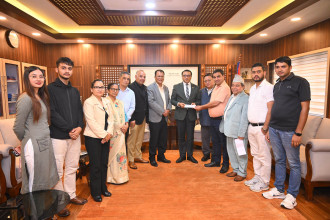 Nepali Congress donates Rs 10m to disaster relief fund for flood victims