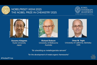 Susumu Kitagawa, Richard Robson and Omar M Yaghi share Nobel Prize in chemistry