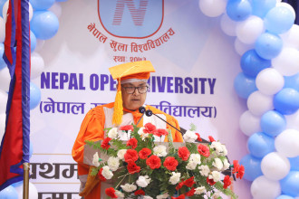 At Nepal Open University convocation, PM Karki calls for end to evils, corruption