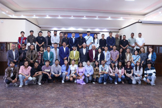 PM Oli meets reality show participants  