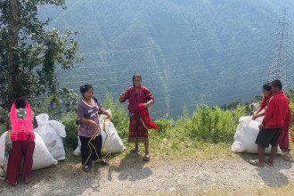 Relief materials distributed to 60 vulnerable households in Rasuwa