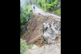 Karnali Highway remains closed after cave-in at Kalekhola in Kalikot