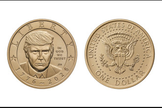 Heads or tails? $1 coin with Trump’s face and gold finish goes on sale