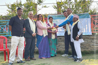 WorldLink hands over dustbins, leads clean‑up at Manjushree Park in Kirtipur