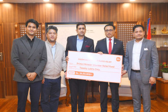 Xiaomi Nepal donates Rs 2 million to Prime Minister Disaster Relief Fund for Rasuwa flood relief