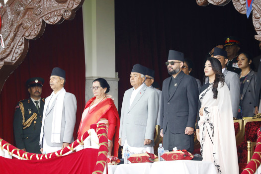 President Paudel attends Republic Day ceremony in Tundikhel, Kathmandu
