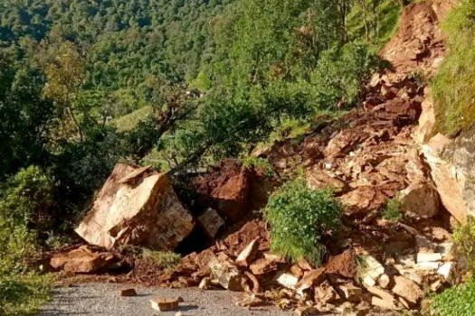 Rain-triggered landslides disrupt traffic along major highways