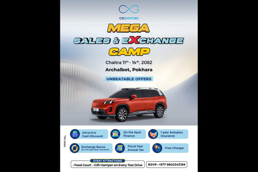 CG Motors launches mega sales & exchange camp in Pokhara featuring AION and Xpeng