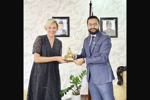 EU Ambassador Lorenzo meets Education Minister Pokharel to discuss cooperation