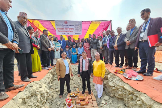 FNCCI President Dhakal lays foundation stone for FNCCI Bagmati Province Office