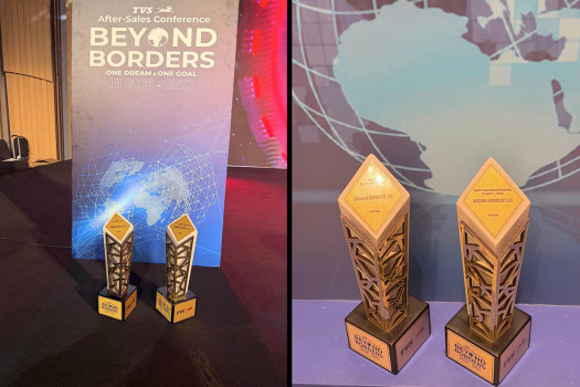 Jagdamba Motors wins two global awards at TVS Motor conference in Dubai