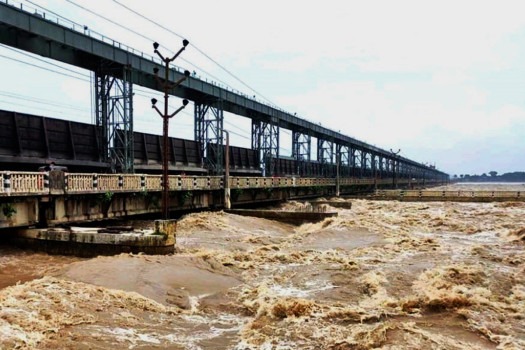 All 56 Gates of Koshi Barrage Opened as Saptakoshi River Water Level Surges