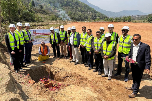 NEA, German partners break ground on Lekhnath-Damauli 220 kV Transmission Line Project