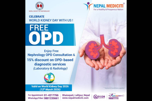 Nepal Mediciti to offer free OPD services, discounted tests on World Kidney Day