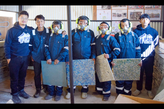 Paramendo Nepal sets up recycling centre to turn plastic waste into building materials in Dhading