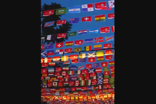 Sauraha street becomes flag-lined FIFA World Cup 2026™ display backed by Coca-Cola