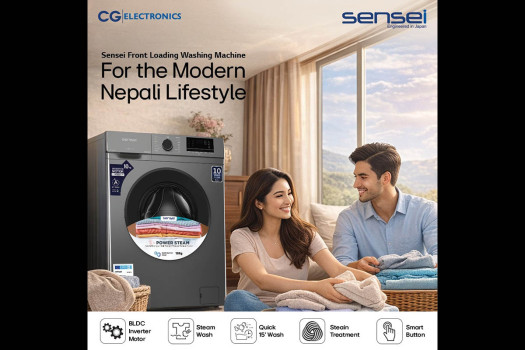 Sensei launches 10kg front-loading washing machine in Nepal