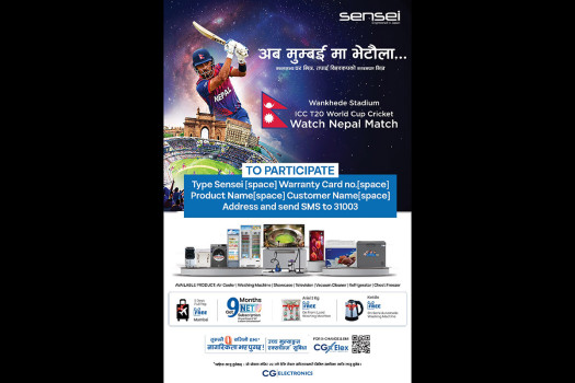 Sensei launches campaign offering trip to Mumbai to watch Nepal in ICC T20 World Cup