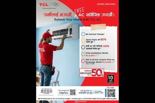 TCL Nepal offers free AC servicing and discounts