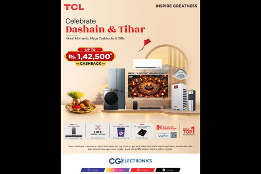 TCL launches Dashain and Tihar campaign, offers up to Rs 142,500 cashback, free gifts