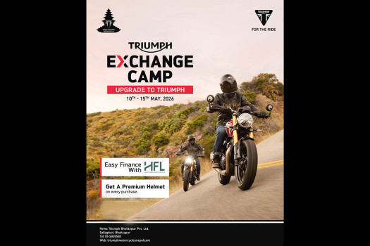 Triumph Nepal's nationwide exchange camp underway; offers Rs 15,000 trade-in bonus