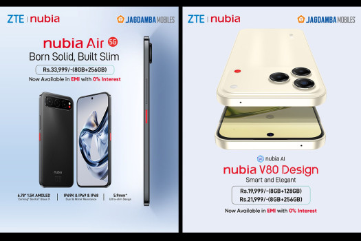ZTE launches nubia Air, nubia V80 Design in Nepal with 0% EMI financing