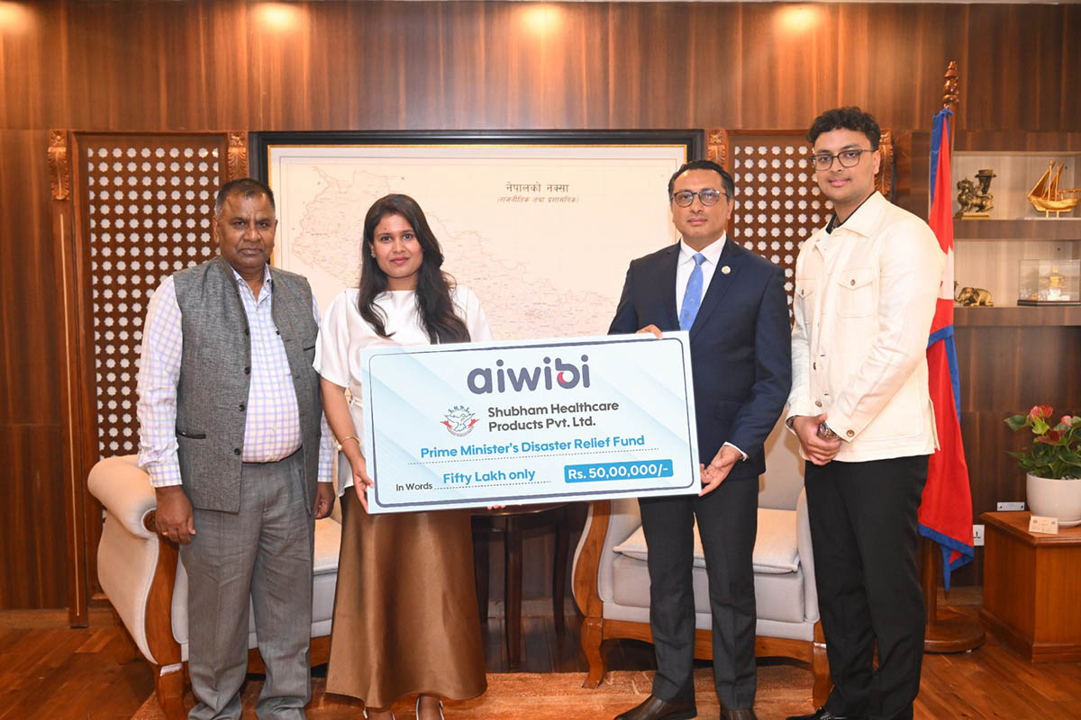 AIWIBI Australia donates Rs 5m to help families affected by Bhotekoshi flood
