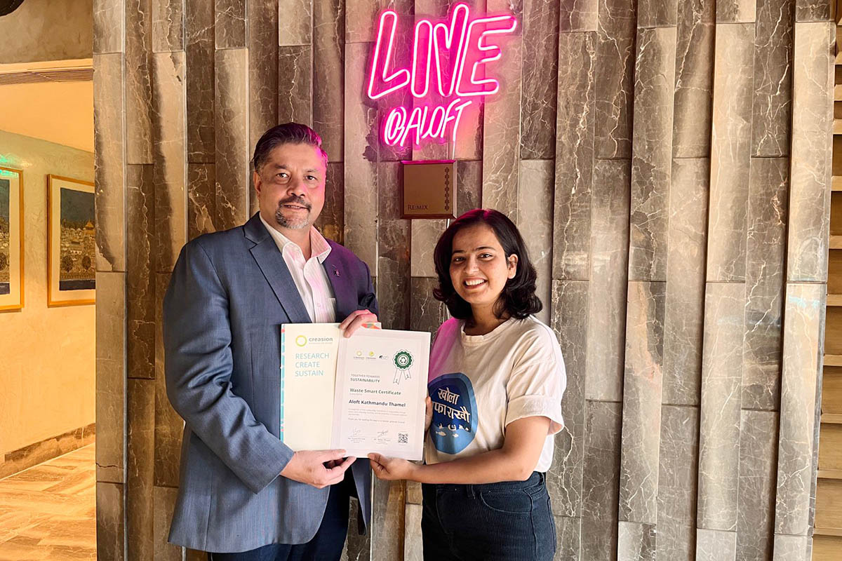 Aloft Kathmandu Thamel becomes first 5-Star hotel in Nepal to receive 'Waste Smart Certificate'