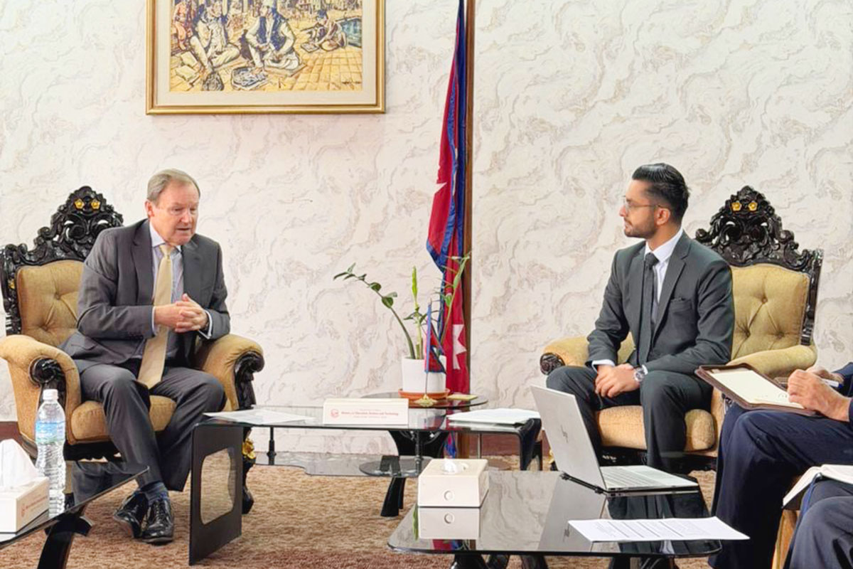 British Ambassador calls on Education Minister Pokharel