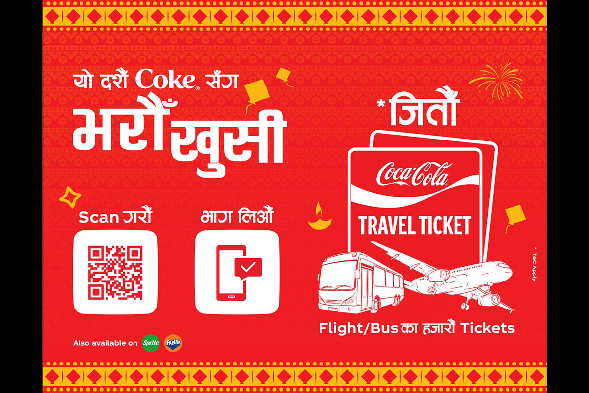 Coca-Cola launches 'Bharau Khusi' Dashain campaign to offer travel vouchers across Nepal