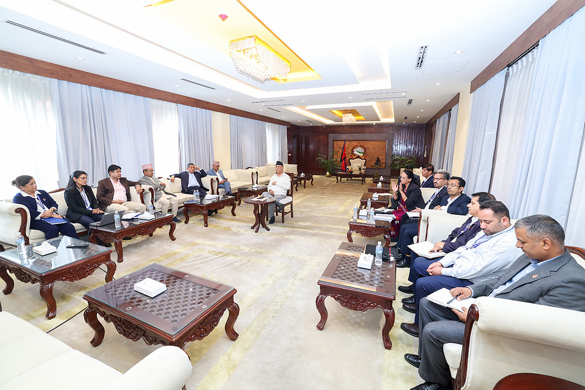 PM Oli receives briefing on DNF expansion, Nepal Telecom progress