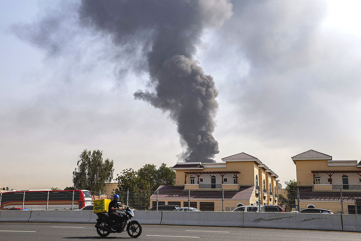 Iran defiant as strikes hit Gulf transport, Trump to speak